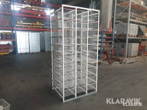 Förvaringsmodul med 60st trådkorgar ELFA