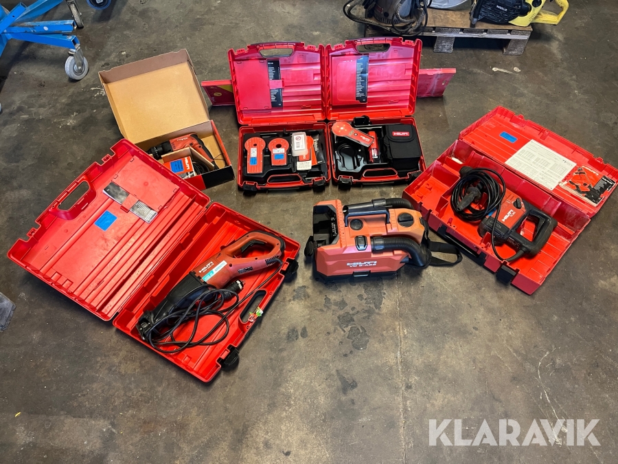 Parti med diverse handmaskiner Hilti