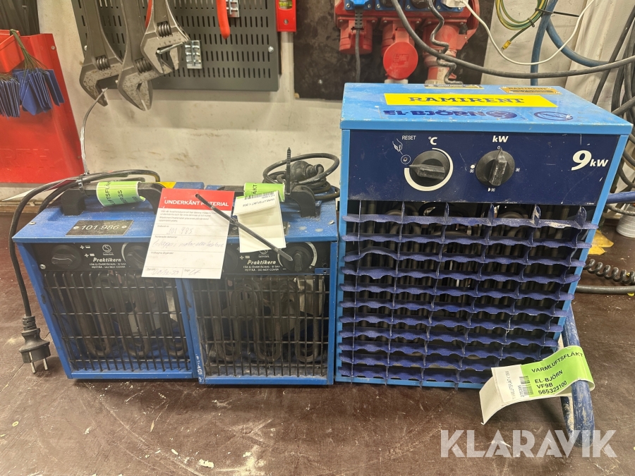 Varmluftsfläktar El-Björn, Malmbergs VF9B, 1000