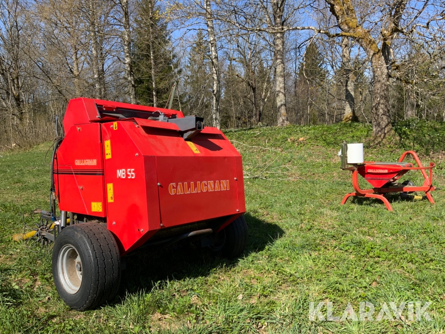Småbalspress och inplastare Gallignani MB 55, W 55