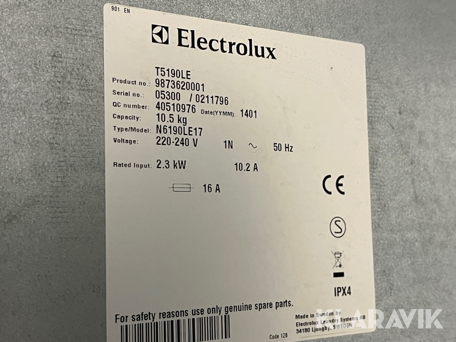 Torktummlare Electrolux T5190 LE, Täby, Klaravik auktioner