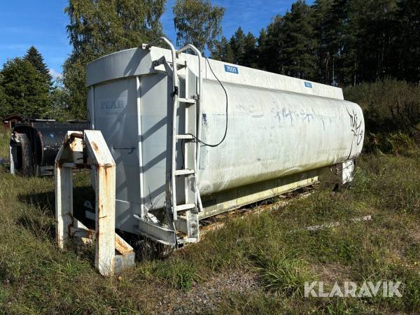 Aluminiumtank på lastväxlarram