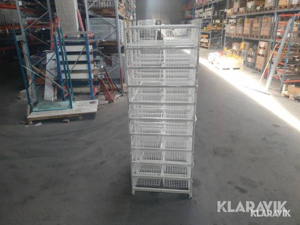 Förvaringsmodul med 60st trådkorgar ELFA