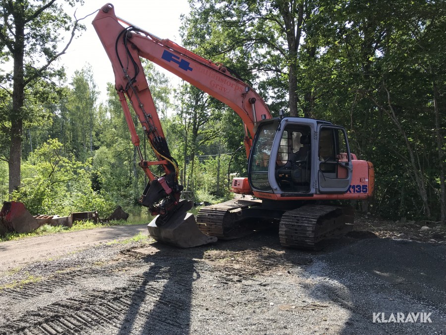 Bandgrävare Fiat-Hitachi EX135 med tiltrotator