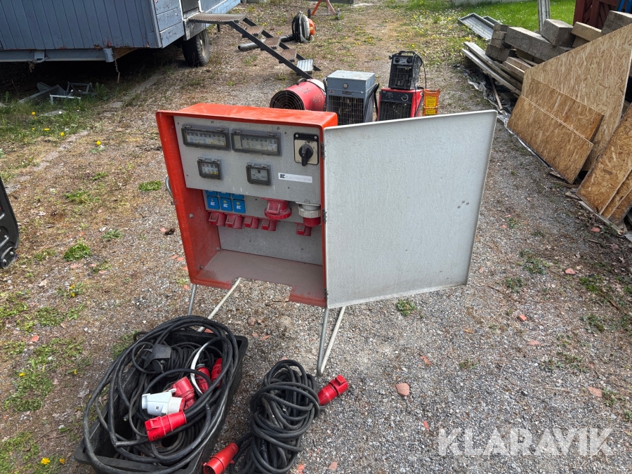 Parti med elskåp, kablar och fläktar