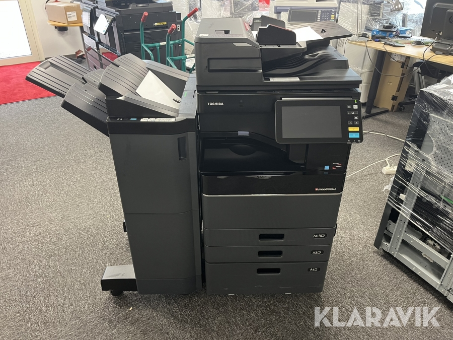 Multifunktionsskrivare A3/A4 Färg Toshiba e-studio 3005AC Dualscan/Häftning sortering