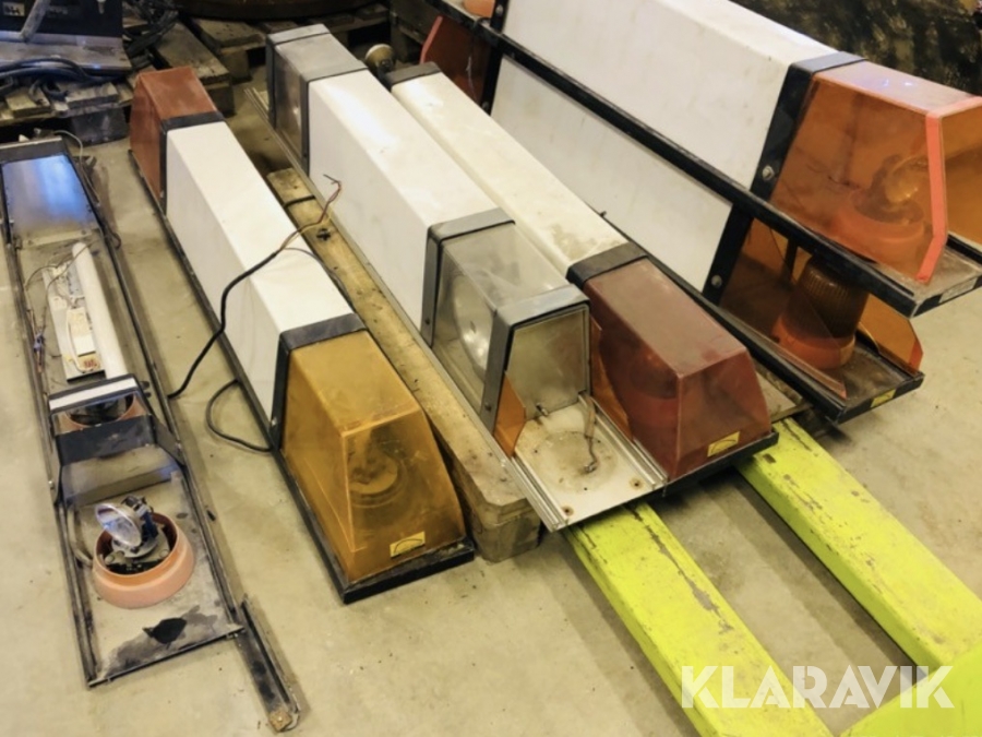 Varningsljusramper Tabergs-skylten