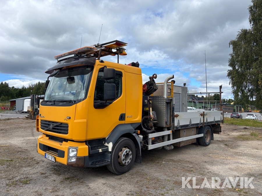 Kranbil Volvo FL Fassi F80-23 kran med jibb