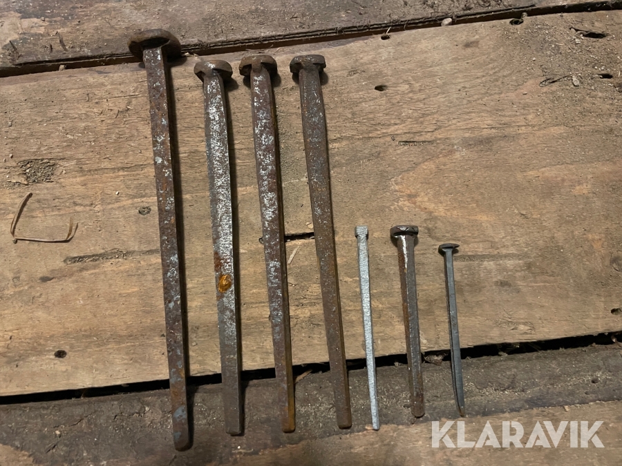 Klippspik i diverse olika storlekar Gunnebo