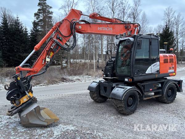 Hjulgrävare Hitachi ZX 140W-6 med tiltrotator, planerskopa samt 3D grävsystem