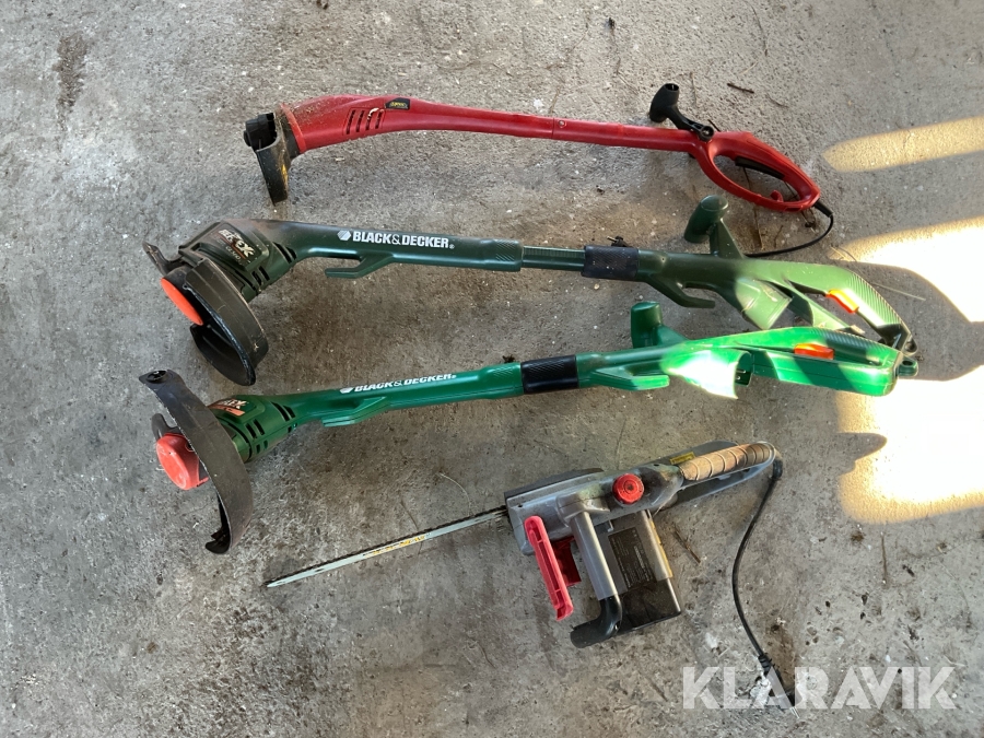 Grästrimmrar och eldriven motorsåg