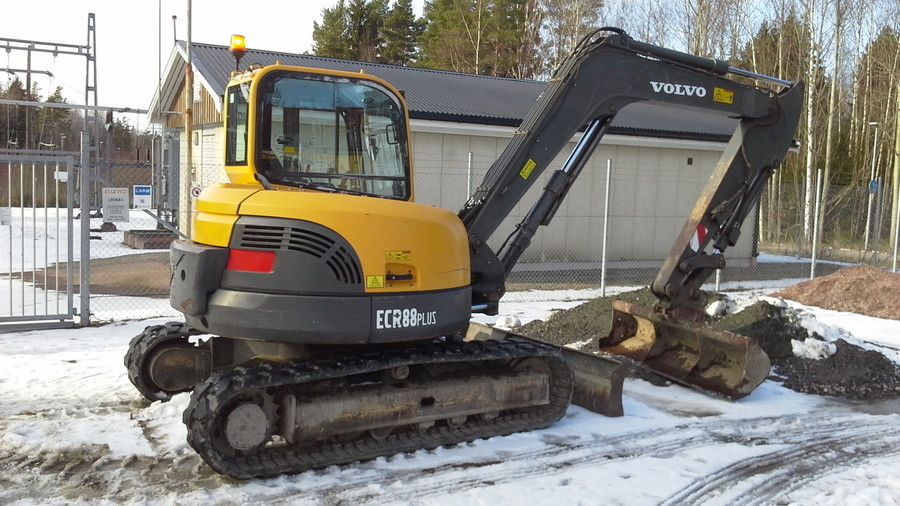 Grävmaskin med tillbehör