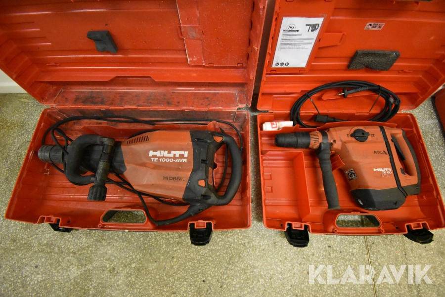 Bilningsmaskin & Kombihammare Hilti TE60 ATC & TE 1000 2st