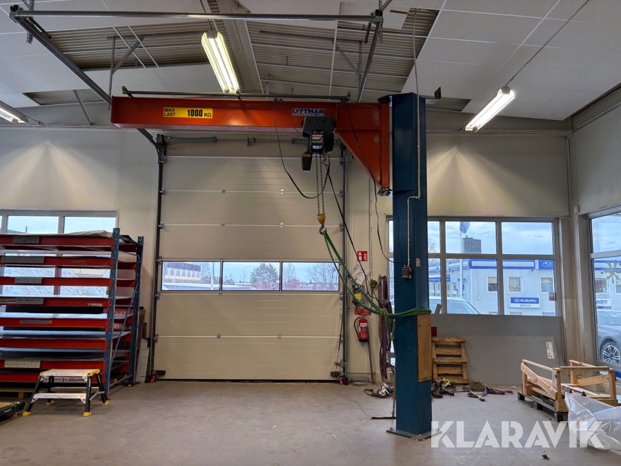 Pelarsvängkran/ travers Lyftman 1000kg