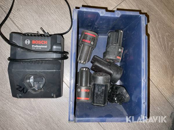 Batteriladdare med batterier Bosch GAL 12V-40