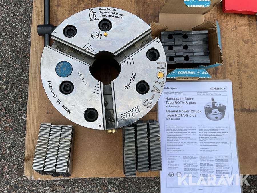Svarvchuck 3back Schunk ROTA-S plus 250-62
