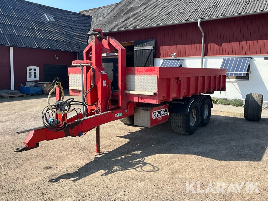Lastväxlarvagn Bigab 10-14 med flak