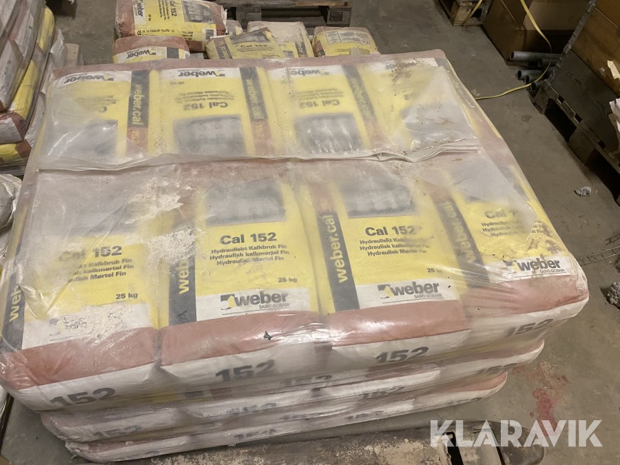 Kalkbruk Cal 152 hydrauliskt  fin + Cal 158 hydrauliskt Weber Bruk