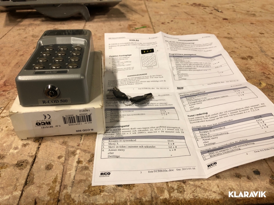 Kompaktkodlås Rco R-cod 500 