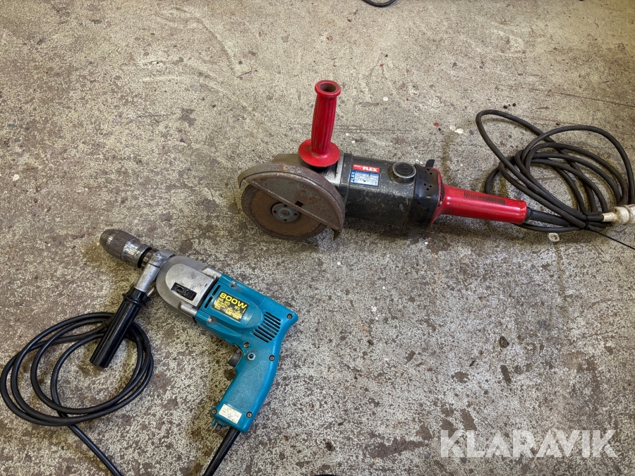 Vinkelslip / Borrmaskin Makita / Flex 800w / 1600w