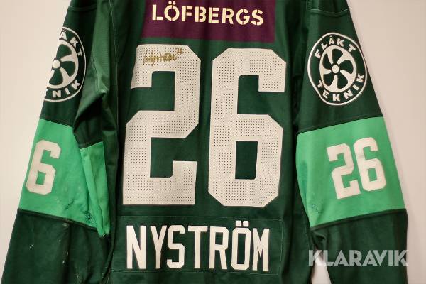 Joel Nyström #26 i Färjestad BK - använd matchtröja 2022/23