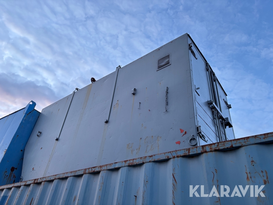 Container med inredning och diverse utrustning