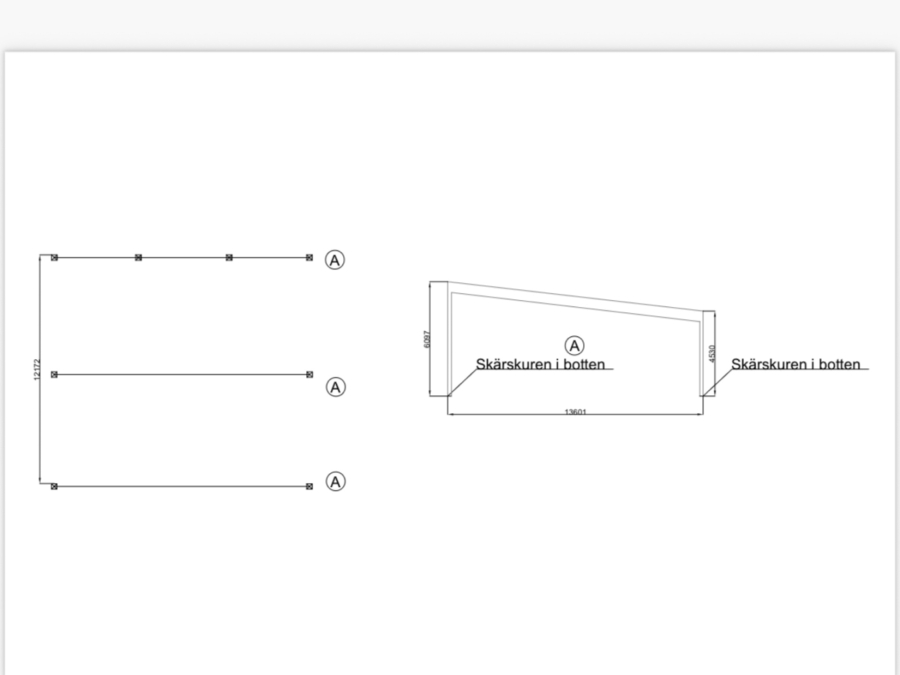 Stålkonstruktion.  12x13 m