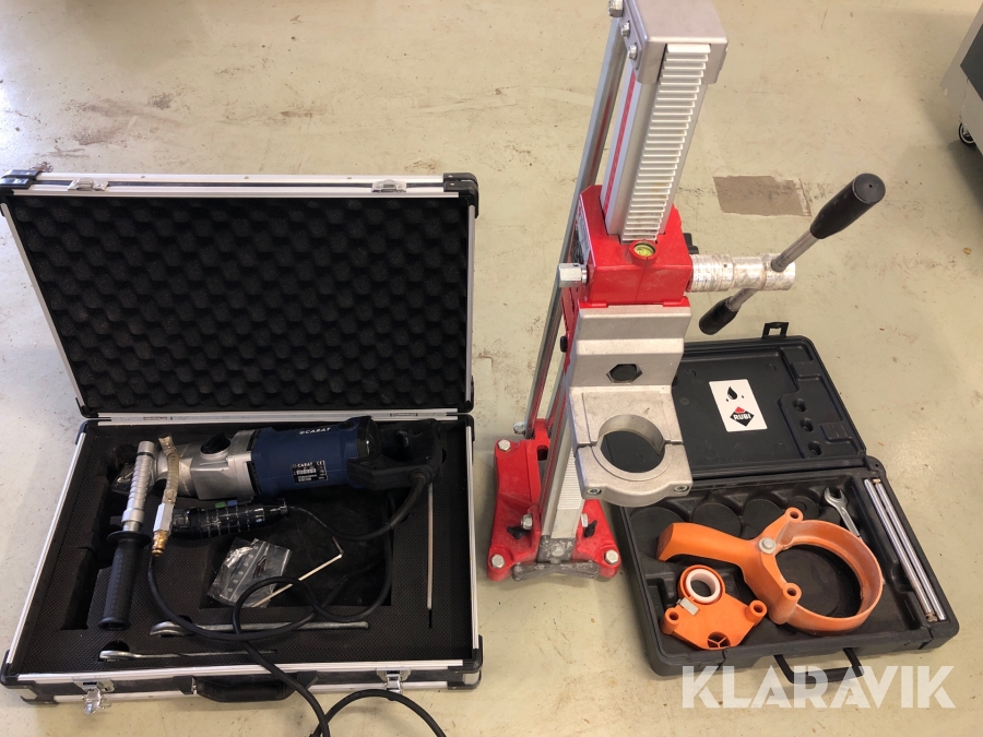 Kärnborrmaskin  Carat Inkl stativ och vattensamlare