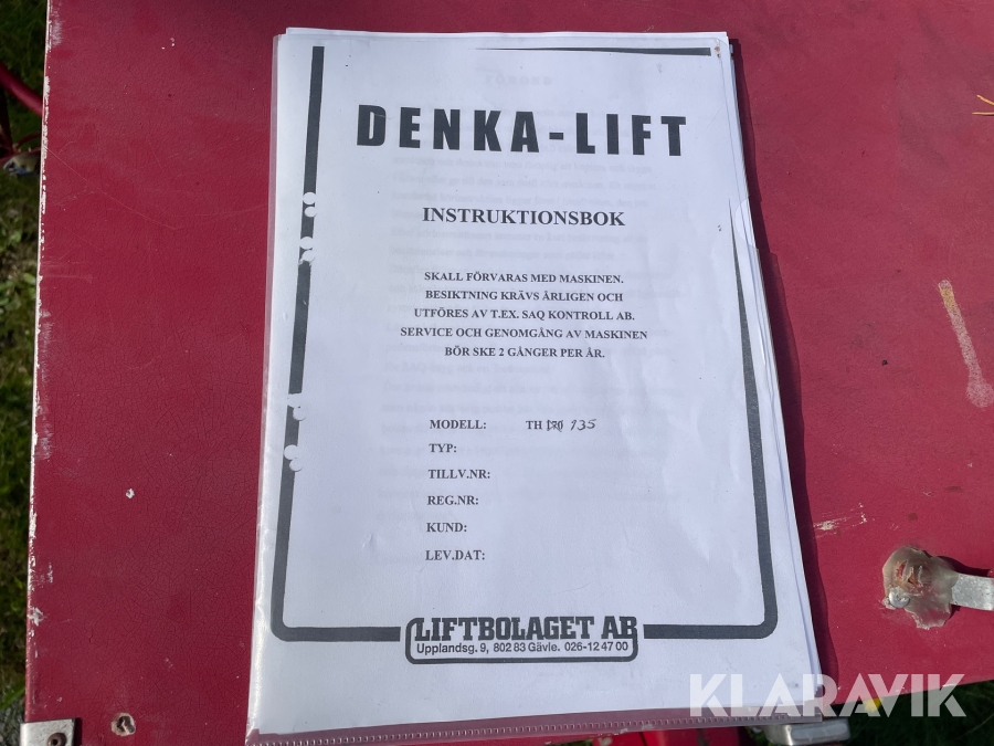 Släpvagnslift Denka Lift TH 135 15m