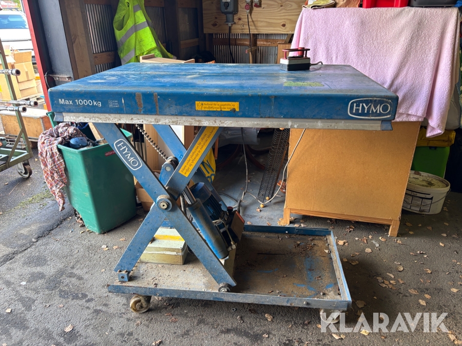 Lyftbord Hymo CX 10-8/6-800 1000kg på hjul