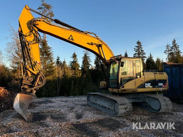 Grävmaskin CAT 320D + skopor & grip