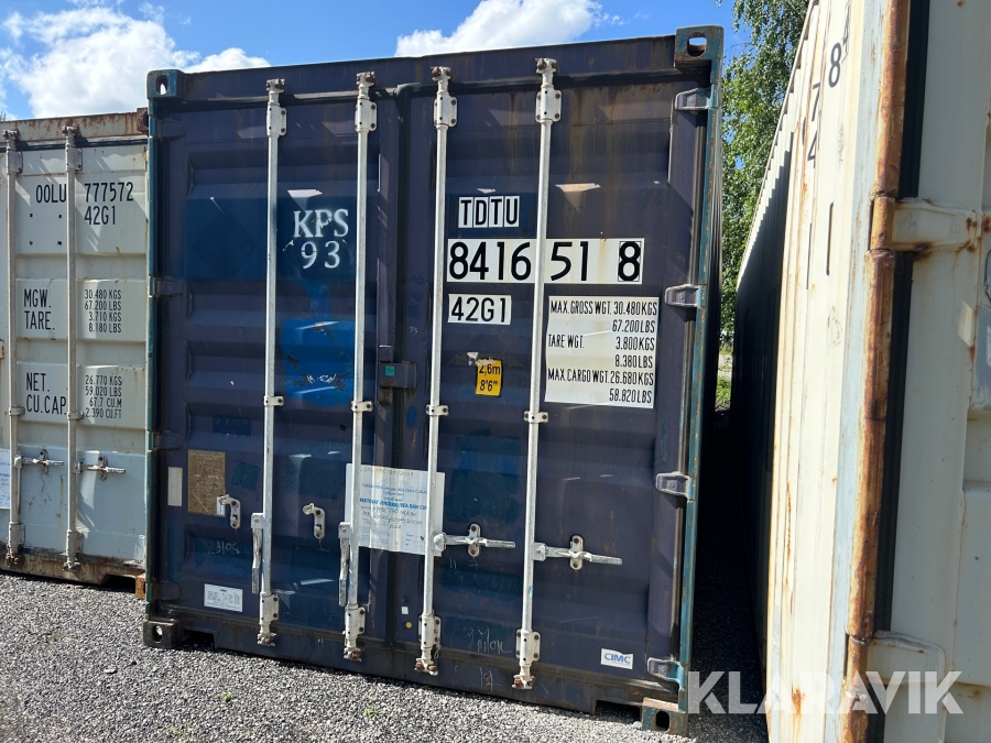 Container 40 fot mörkblå