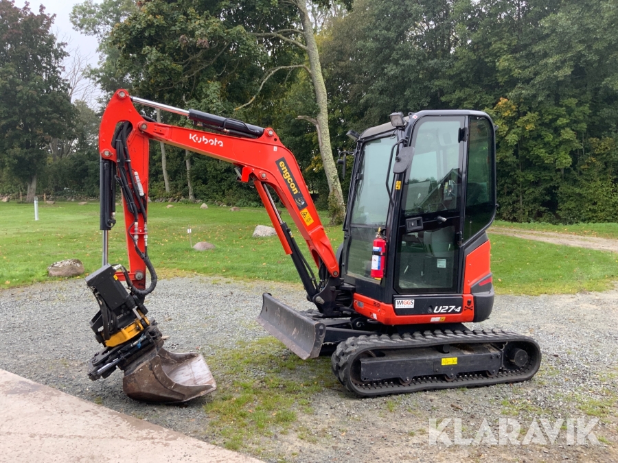 Grävmaskin Kubota U27-4 med utrustning