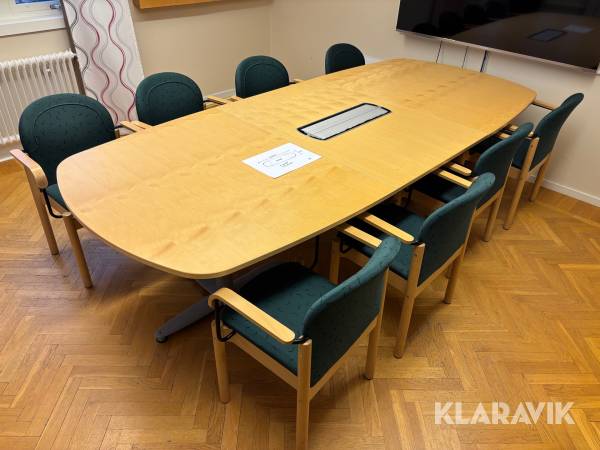Konferensbord Kinnarps med 8st stolar