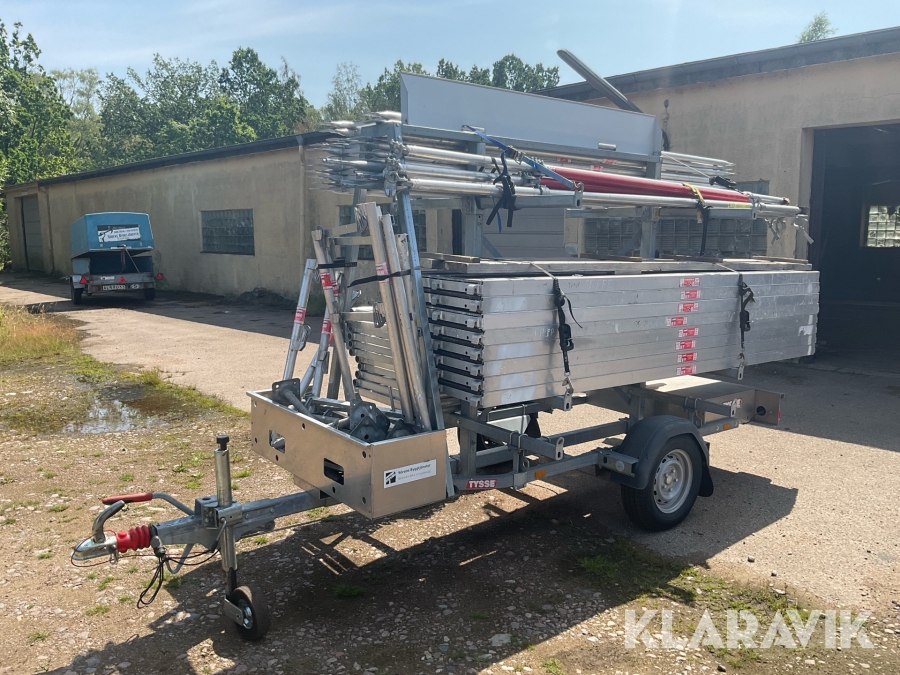 Byggställning på släp Tysse Drag 1 V.E