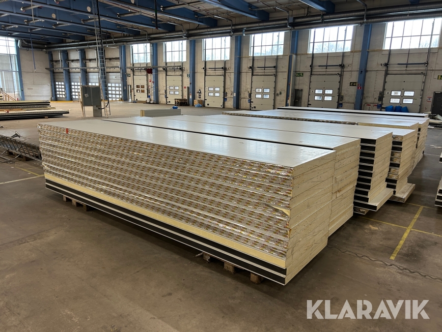 Sandwichpaneler för kyl/frysrum BALEX METAL PIR STANDARD 100 mm (PU-PIR-W-ST) ca 550 m2