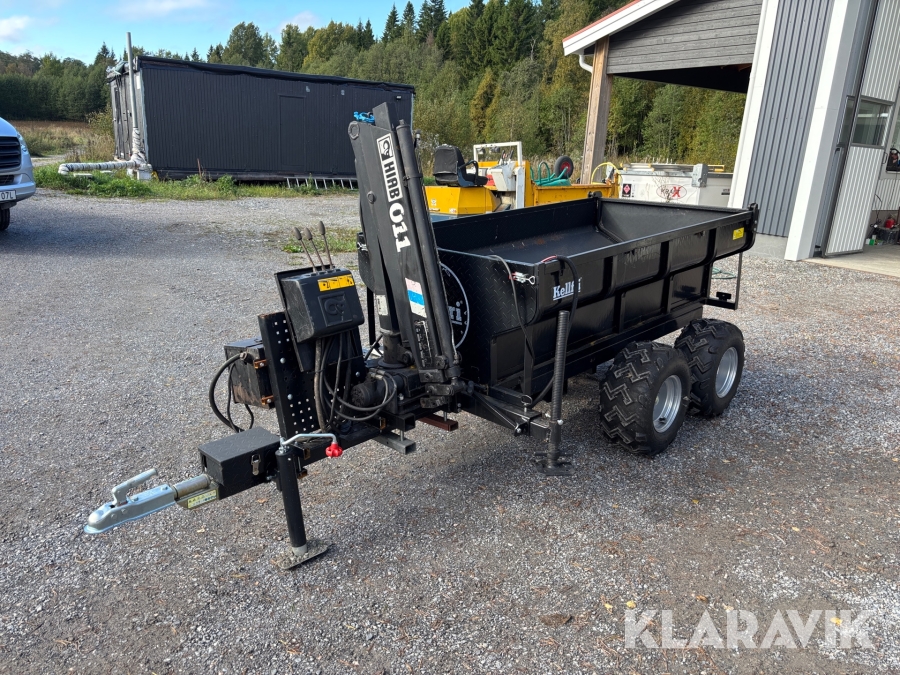 Tippvagn med kran Kellfri