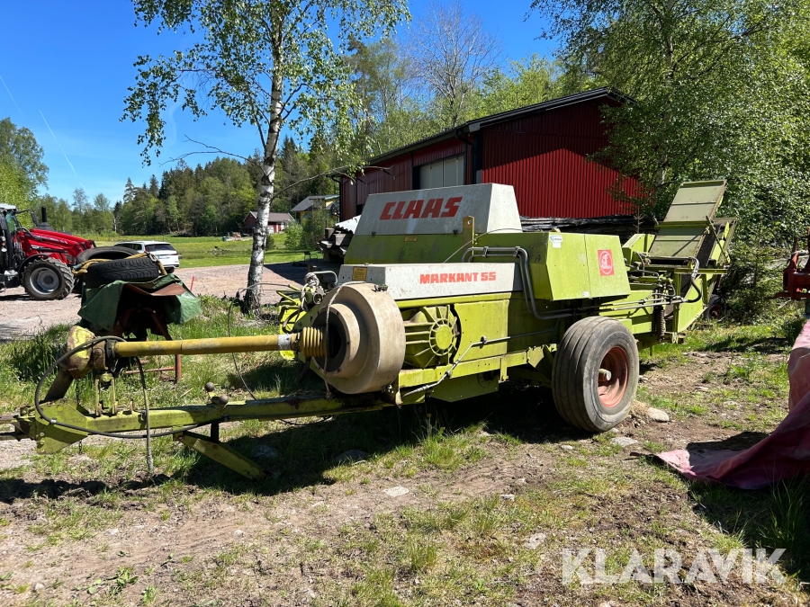 Småbalspress Claas Markant 55, Halmstad, Klaravik auktioner