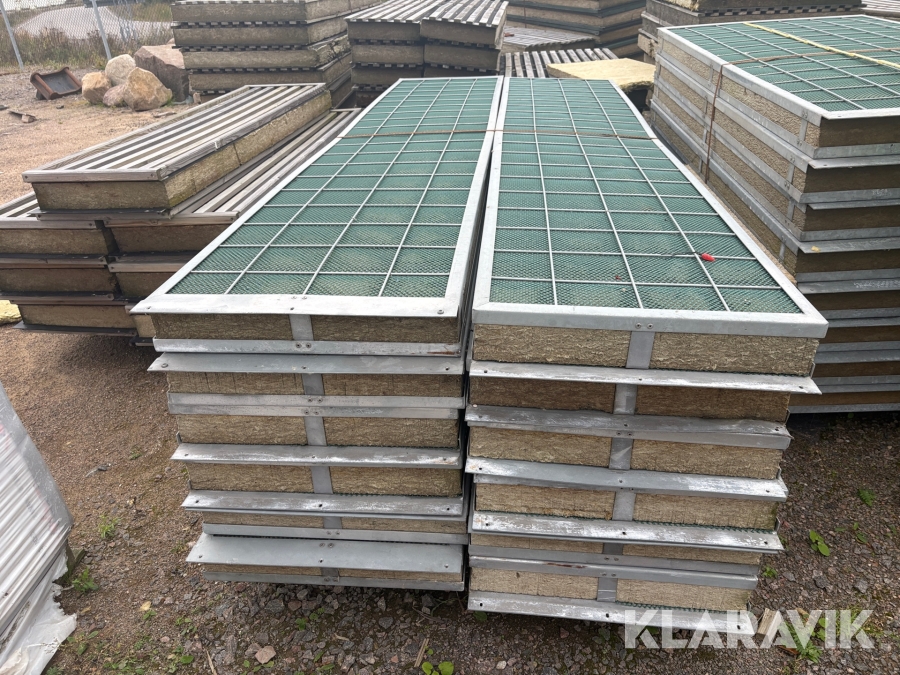 Aukustikskärmar i stålkassett 12 st för utomhusbruk