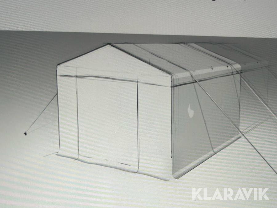 Tälthall Toolport 6x8m 3m sidohöjd, obruten förpackning