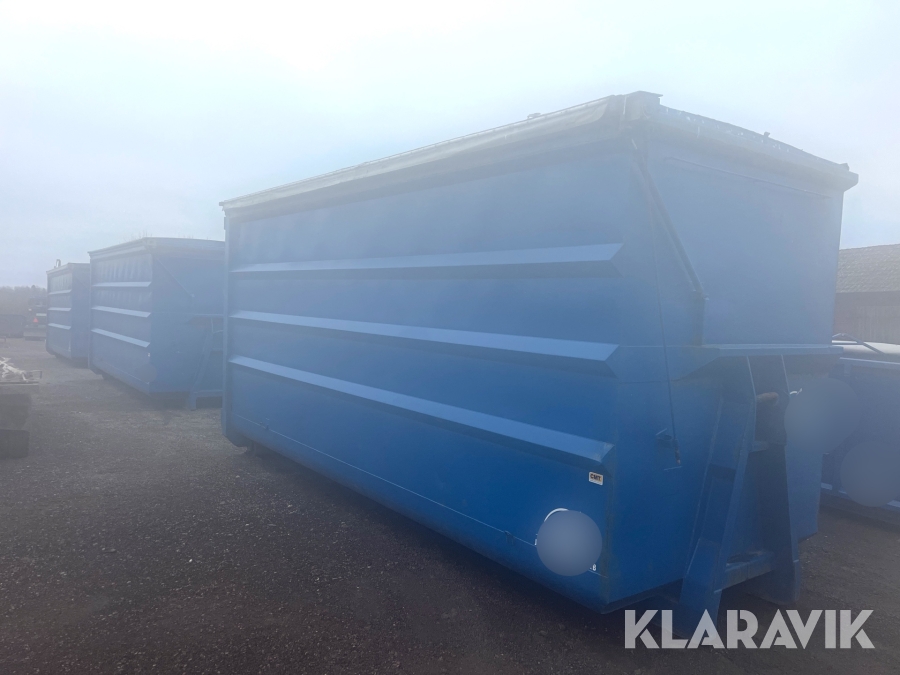 Lastväxlarcontainer med täckning CMT 39 m3 3 st