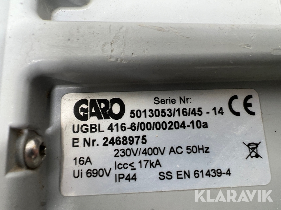 Undercentraler Garo UGBL416-6, UGBL416-6 & BLCA416-6/00/00