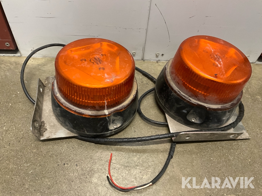 Varningsljus WAS W112 roterande 2st