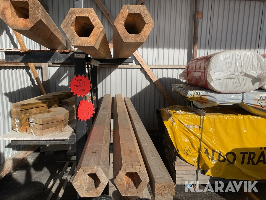 6-kantiga stolpar 150x150x3000 4st