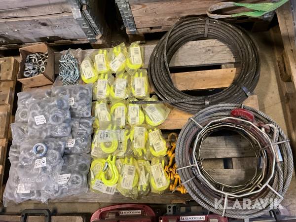 Lyftkrokar, lyftöglor diverse lyftvajer Gunnebo