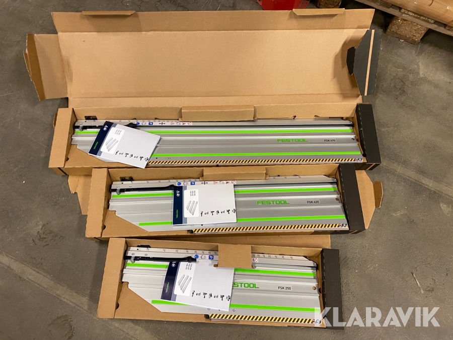 Linjal 3 st Festool FSK 250 / FSK 420 / FSK 670 (Nya)