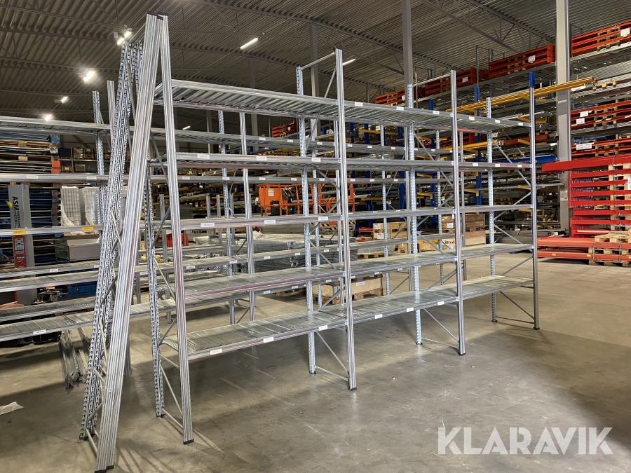 Lagerhyllor 3 sektioner + 2 st gavlar Unirack