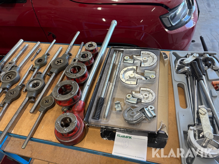 Diverse rörgängor och svängjärn Ridgid