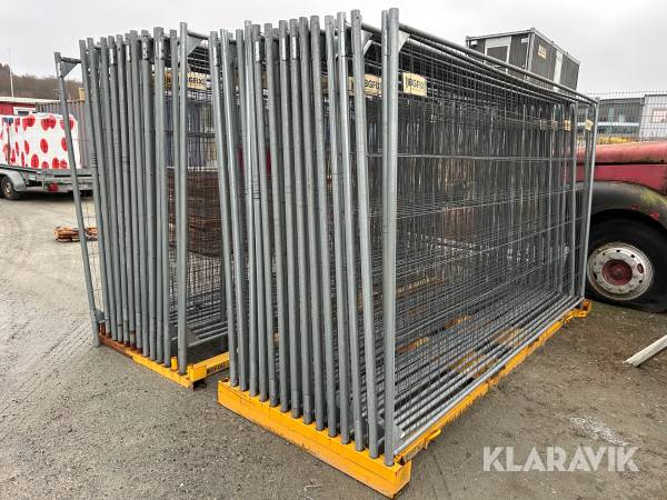 Byggstaket BGFIX med ställ & fötter ca 49 st