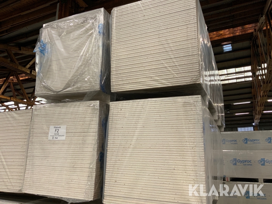 Golvgips Gyproc 12,5x600x2400 mm. 8 pkt
